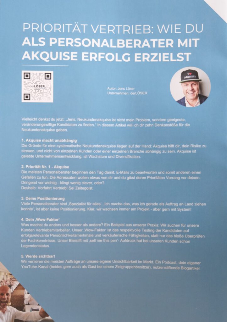 Akquise Personalberater derLÖSER
