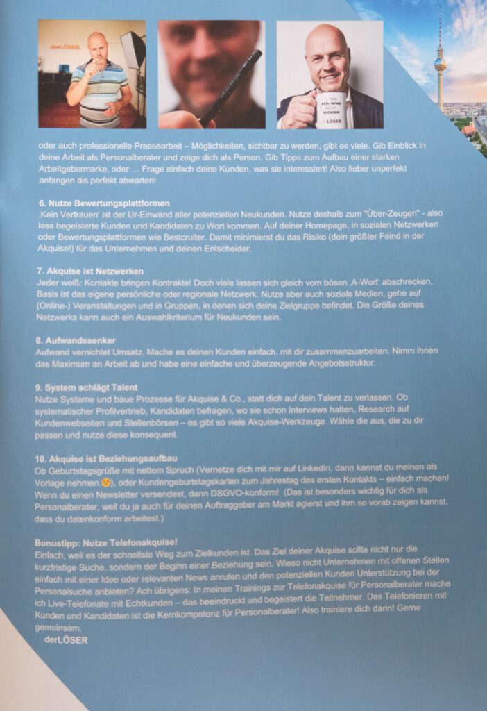 Akquise Personalberater derLÖSER